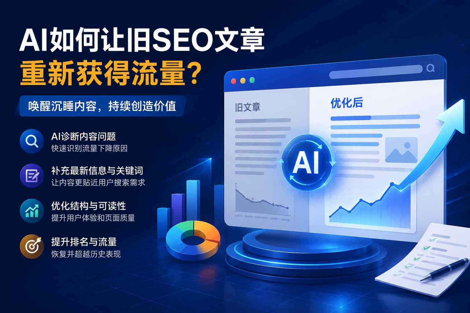 AI如何让旧SEO文章重新获得流量?